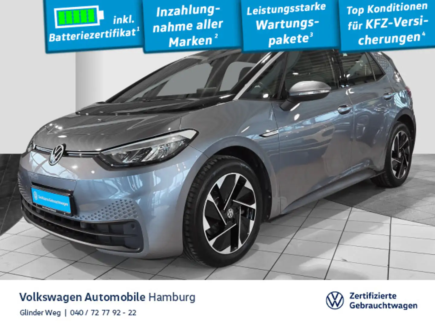 Volkswagen ID.3 Pro Performance Life LM18 Navi Sitzhzg Blau - 1