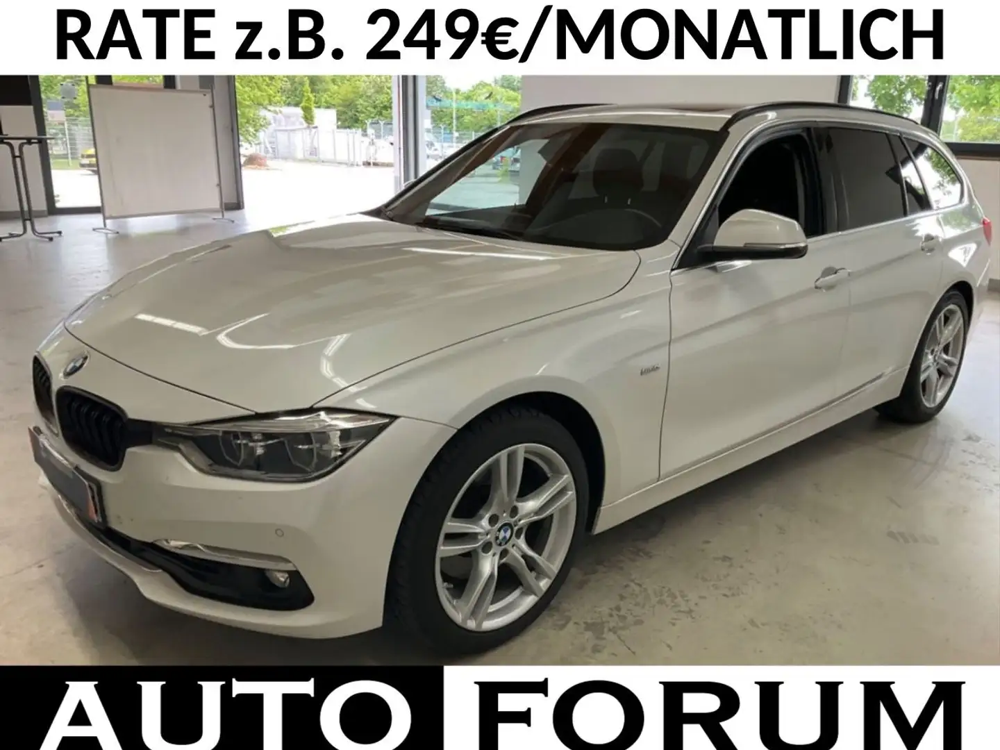 BMW 330 i xDrive TOURING LUXURY LEDER NAVI AHK PANO Blanc - 1