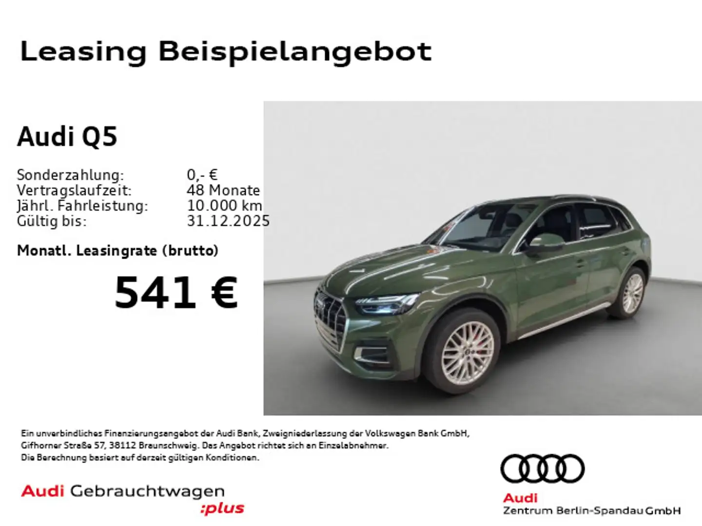 Audi Q5 50 TFSI e qu. S line int. S tronic *MATRIX* Zielony - 1