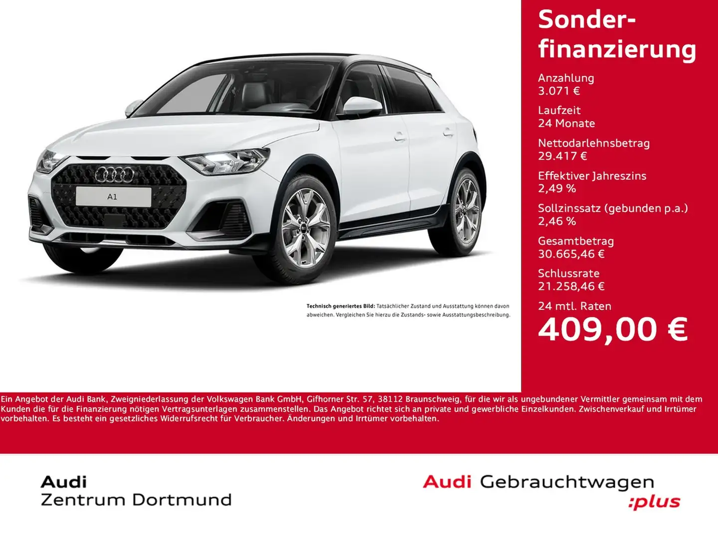 Audi A1 allstreet 35 NAVIGATION SPORTSITZE ACC Weiß - 1