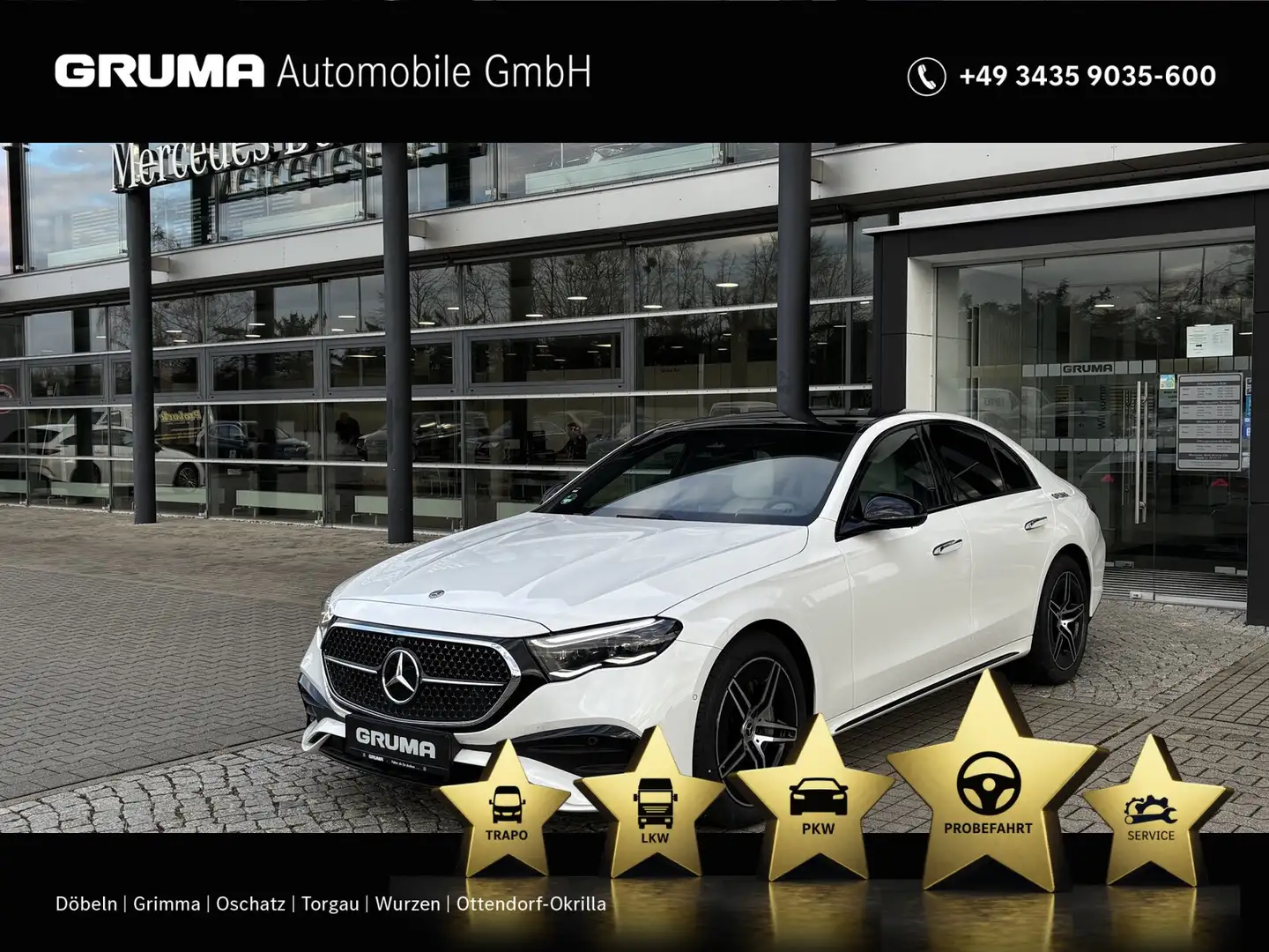 Mercedes-Benz E 200 E 200 AMG+Night+Distronic+Pano+DigitalLight+360° Blanc - 1