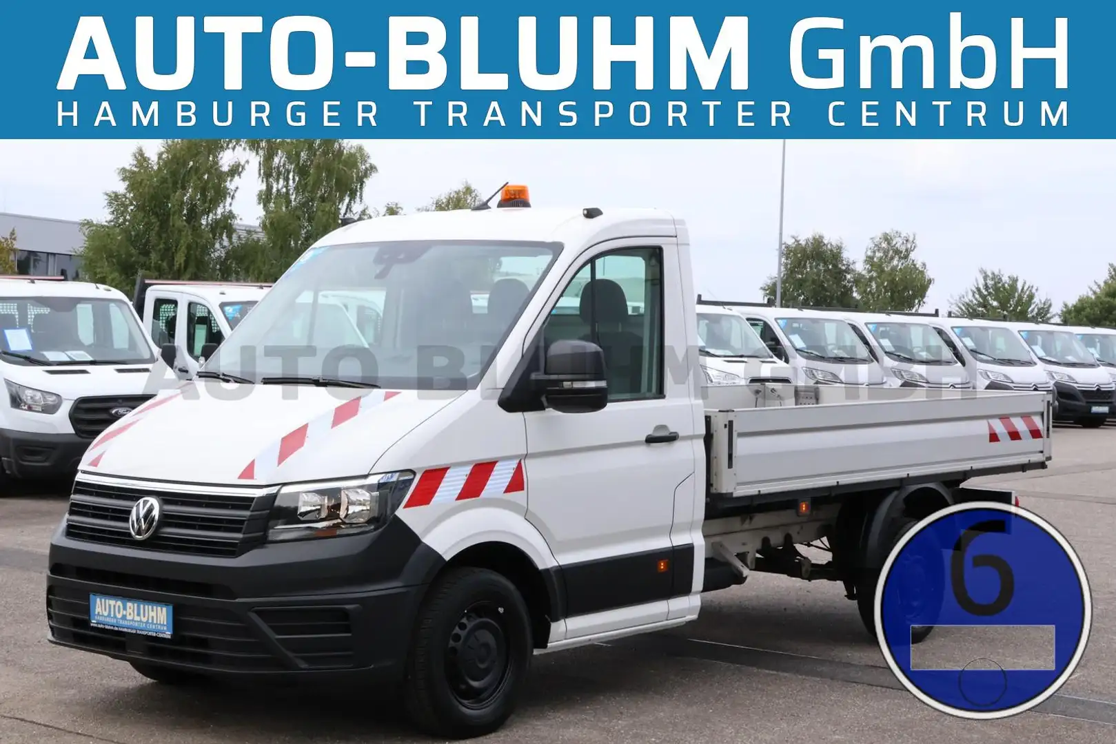 Volkswagen Crafter 35 TDI Pritsche L3 Warnmarkierungen Weiß - 1
