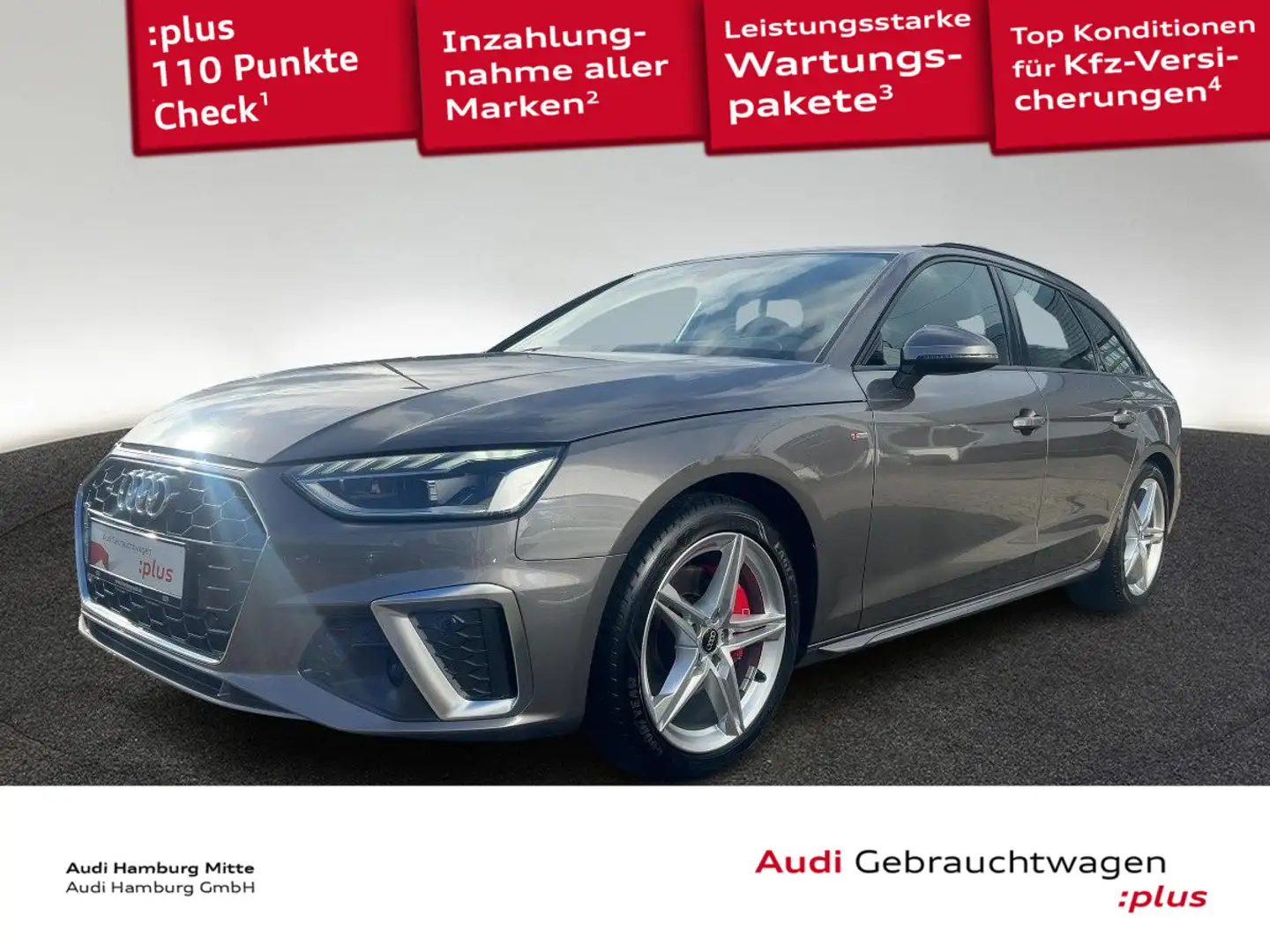 Audi A4 40 TFSI S line quattro S tronic LED Nav Gris - 1