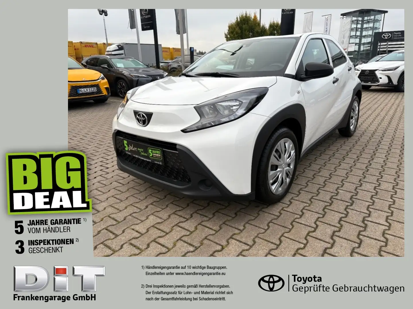 Toyota Aygo X 1.0 VVT-i Klima, ToyotaSafetyS., Tempomat Weiß - 1