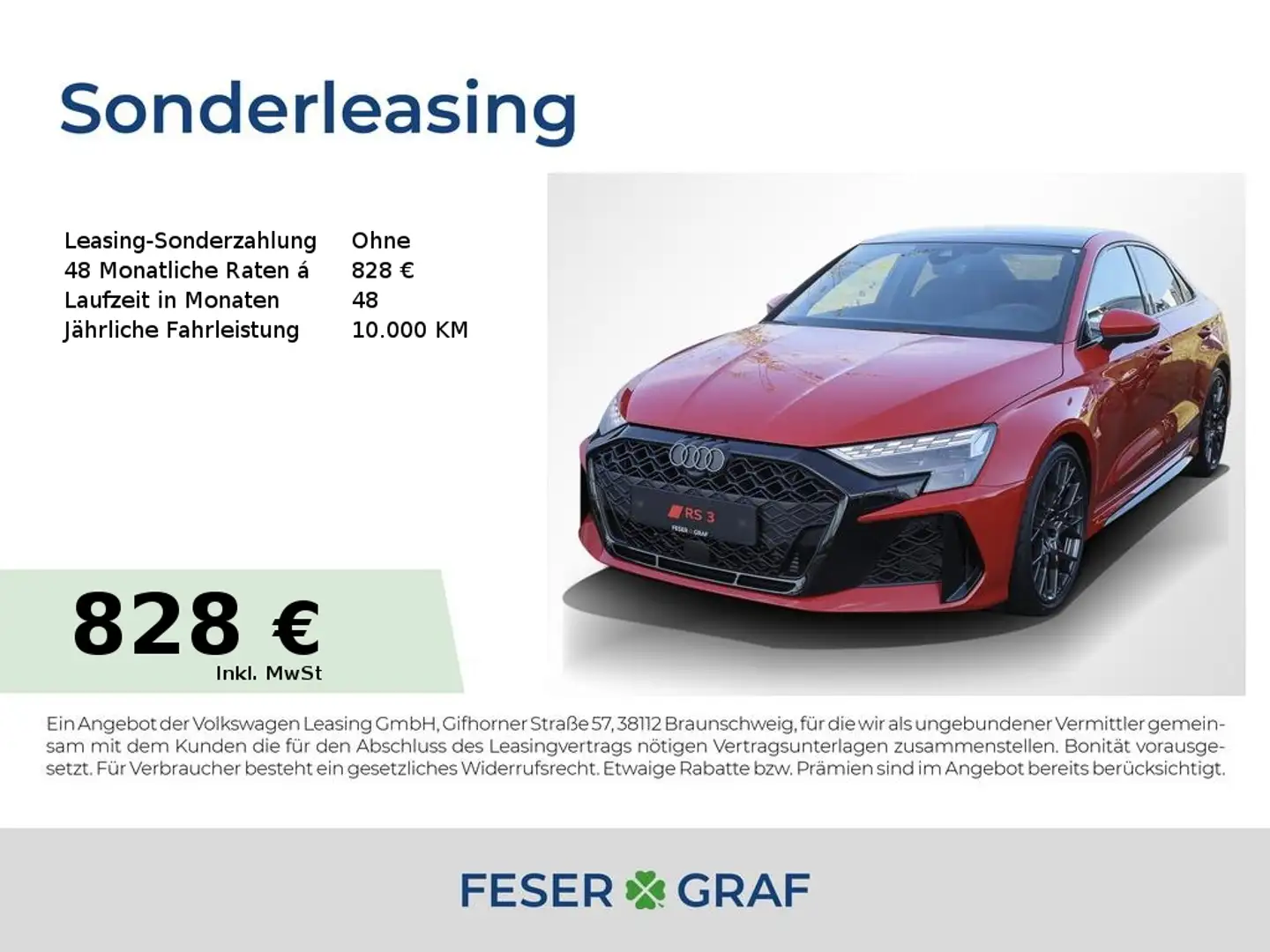 Audi RS3 Limousine S tronic RS-Designpak. Pano Matrix Rot - 1