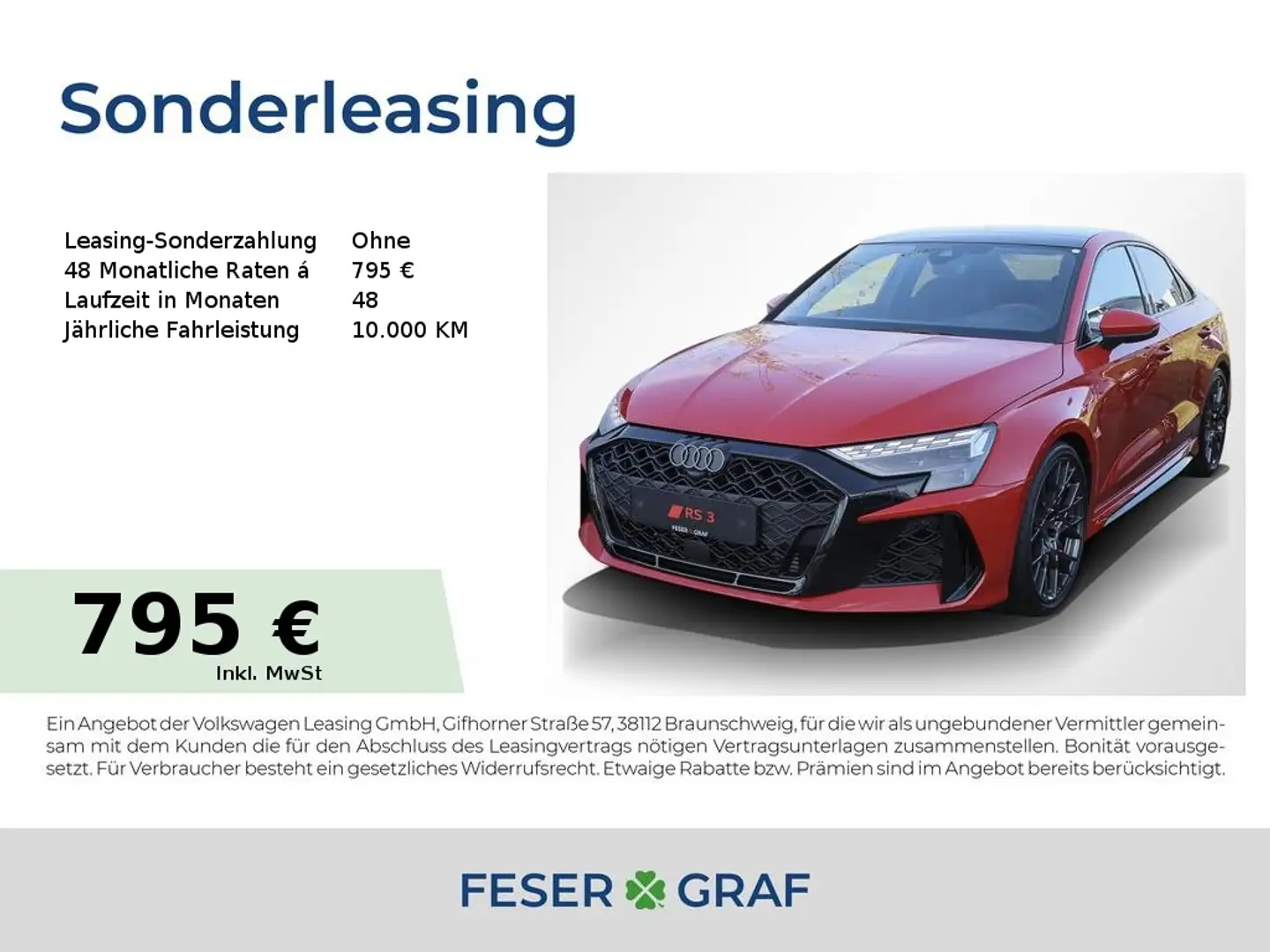 Audi RS3 Limousine S tronic RS-Designpak. Pano Matrix Rot - 1