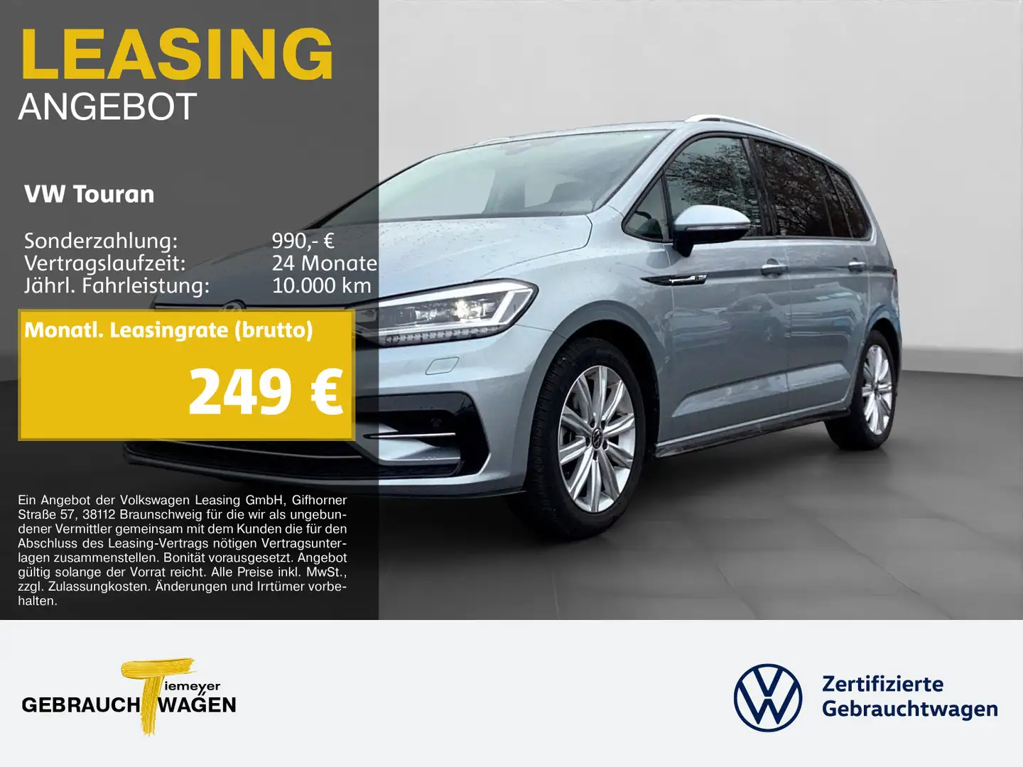 Volkswagen Touran 1.5 TSI DSG R-LINE NAVI KAMERA VIRTUAL LE Silber - 1