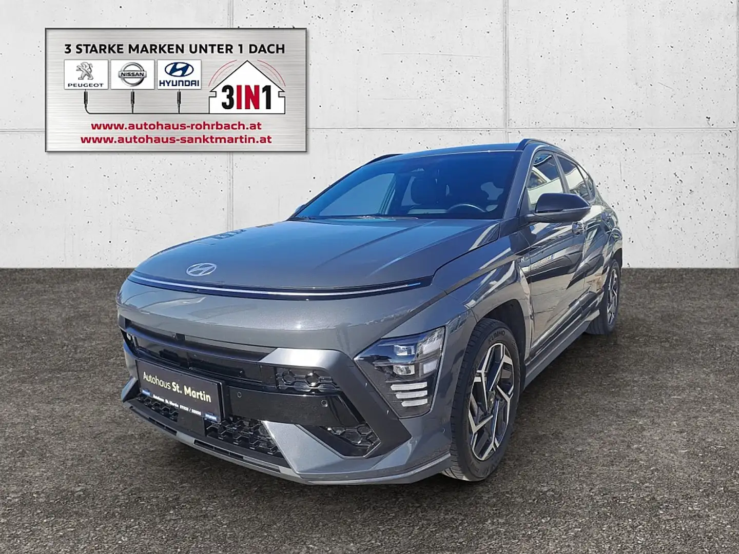 Hyundai KONA Kona 1,6 GDI Hybrid N Line DCT Aut. Grigio - 1