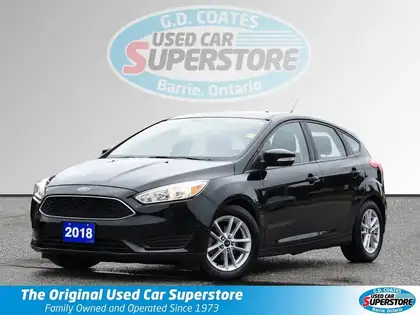 Black 2018 Ford Focus Hatchback Front-Wheel Drive 6-Speed Automatic