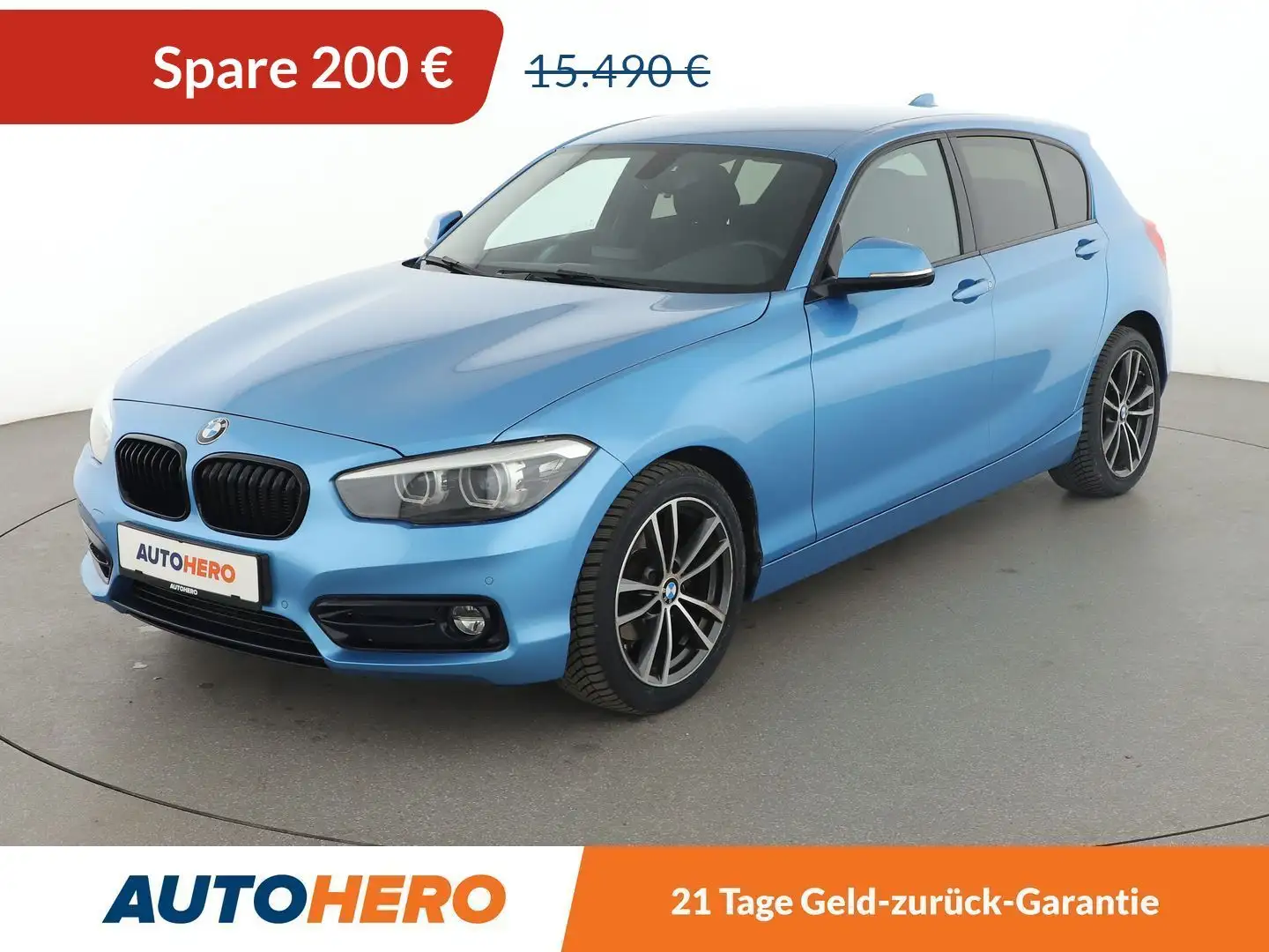 BMW 118 118i Edition Sport Line Shadow Aut.*NAVI*PDC* Blau - 1
