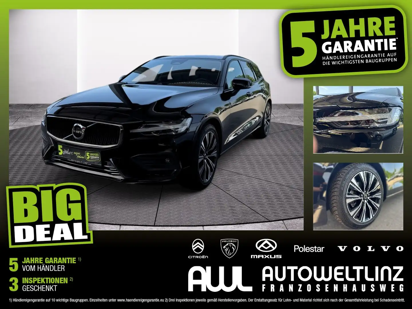 Volvo V60 B4 Core Geartronic ACC+Navi+SHZ+Winterp.+Kam. Schwarz - 1