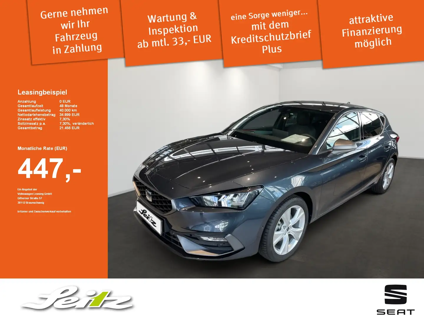 SEAT Leon 1.5 eTSI FR *BEATS*NAVI*KAMERA*LED* Gris - 1