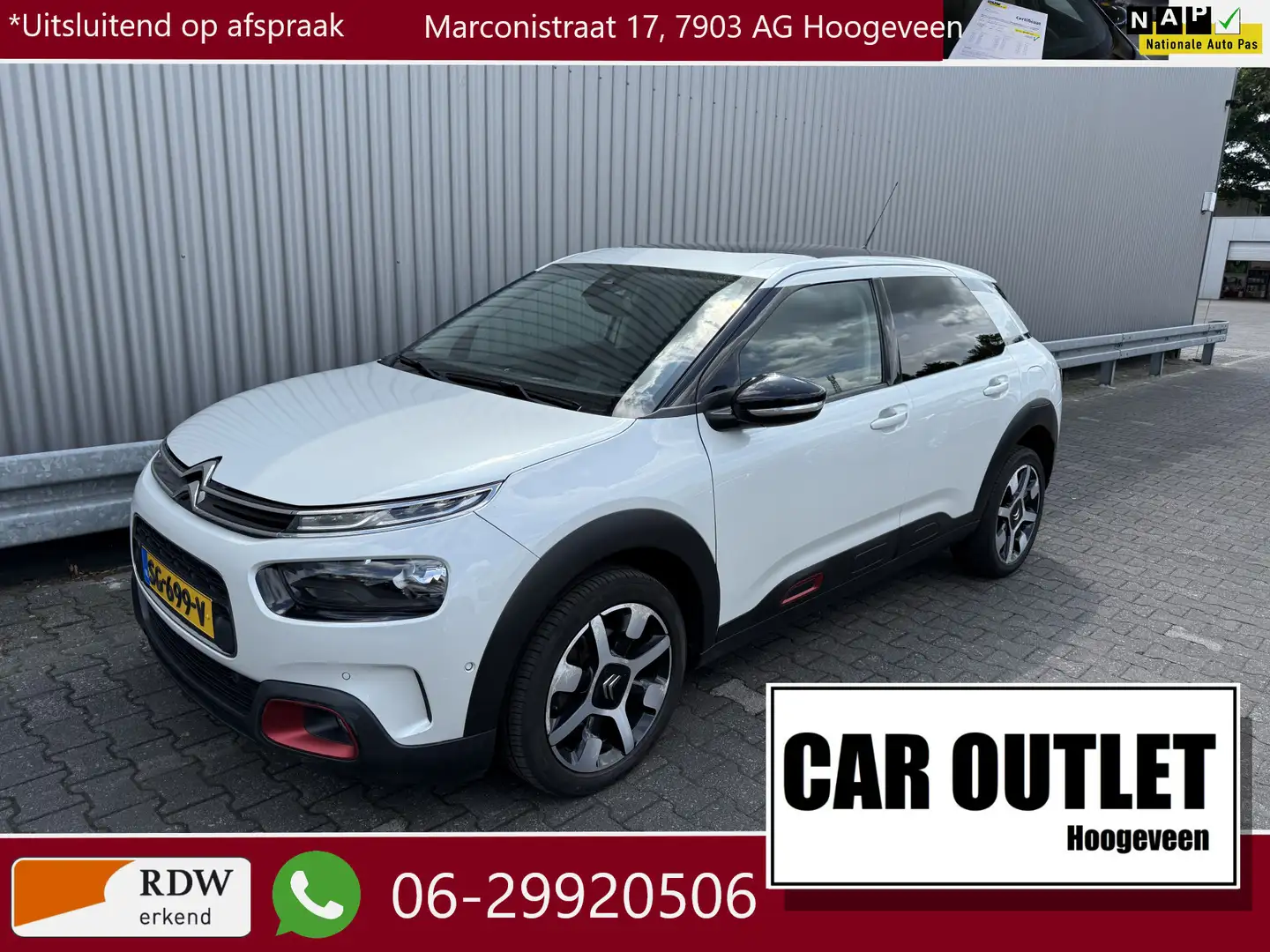 Citroen C4 Cactus 1.2 PureTech Shine Navi LM Camera PDC --Inruil Mog Wit - 1