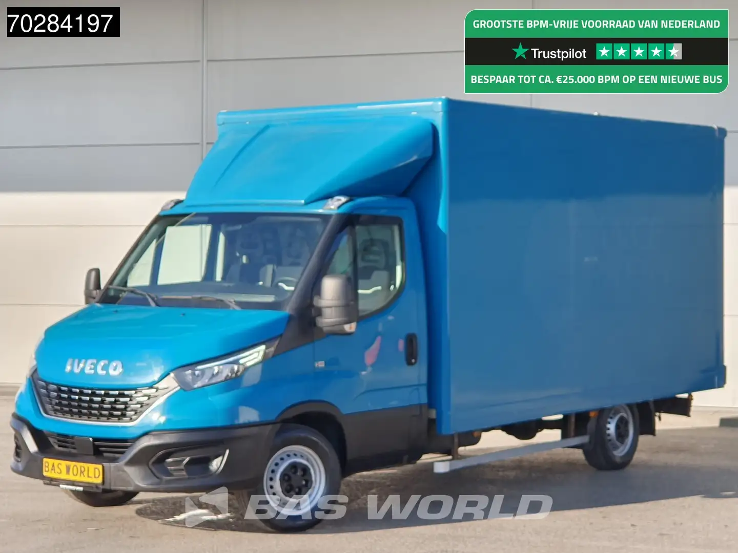 Iveco Daily 35S14 Automaat Zijdeur Bakwagen LED Airco Cruise E Blauw - 1