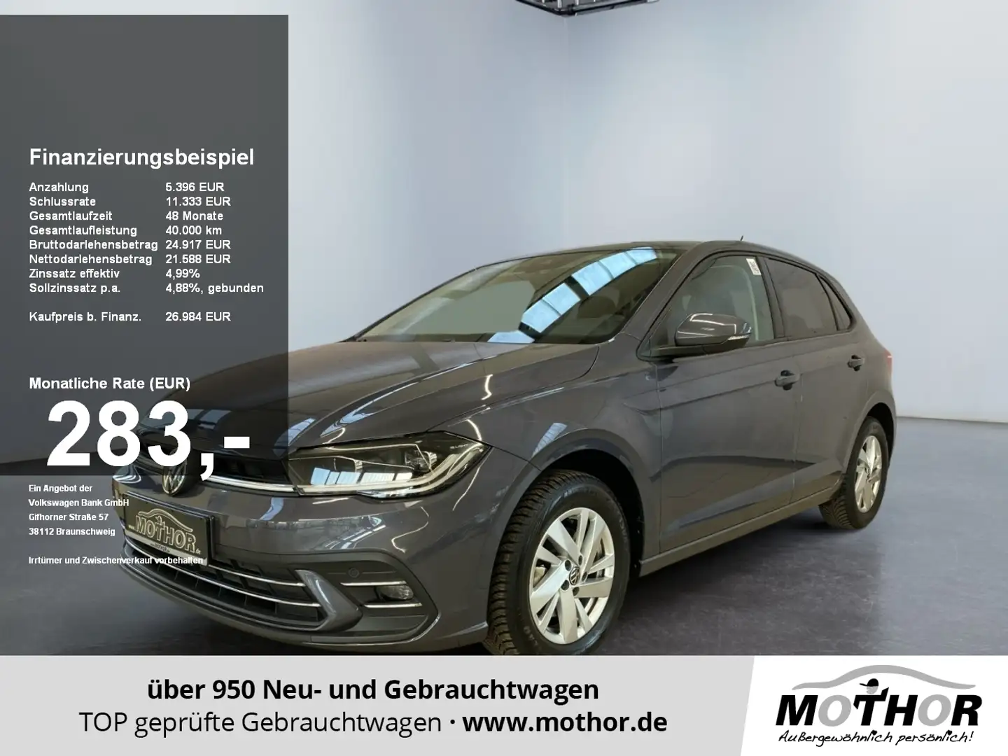 Volkswagen Polo VI Style 1.0 TSI  DSG MATRIX LED ACC Grijs - 1