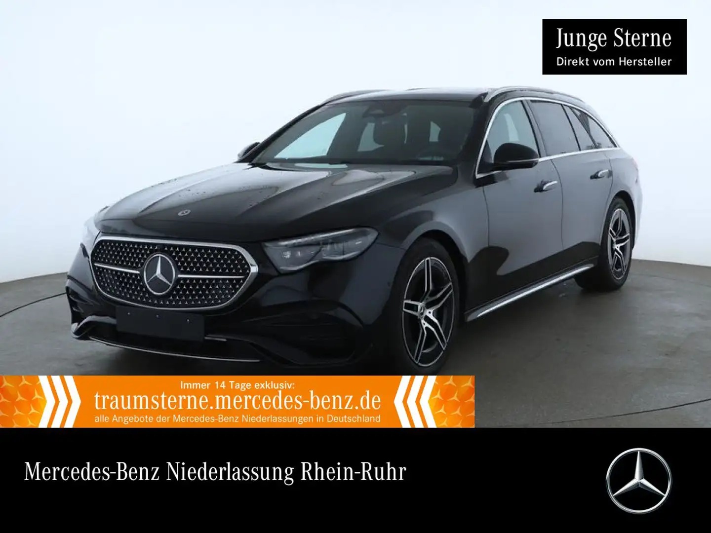 Mercedes-Benz E 220 d T AMG 360° Pano Distr. AHK Spurhalt-Ass 9G Schwarz - 1