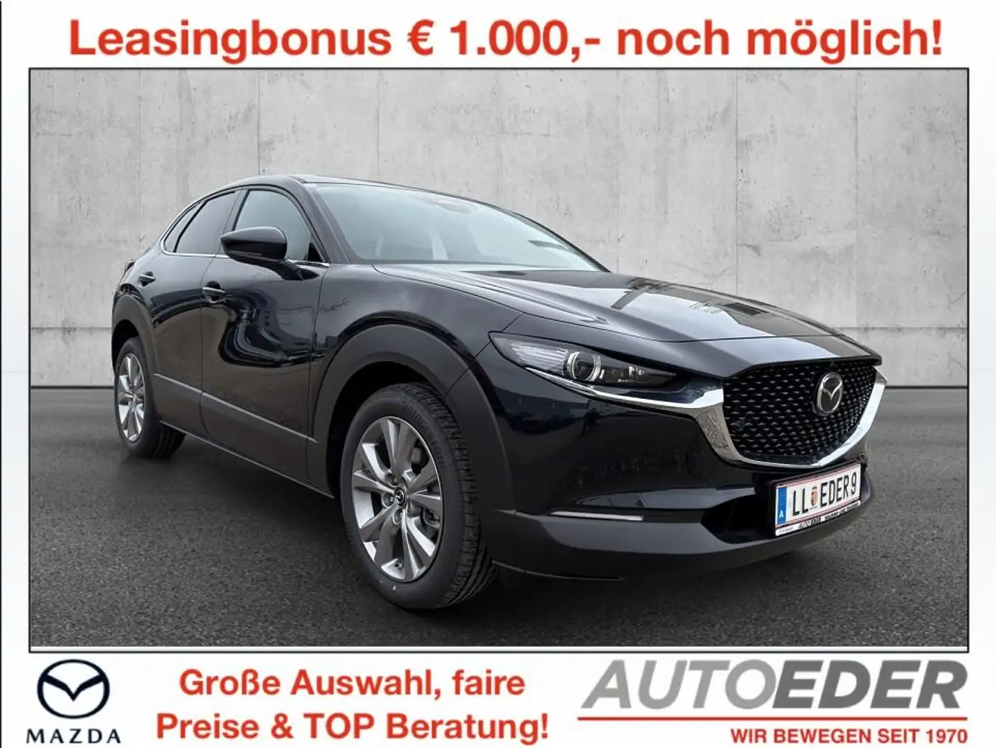 Mazda CX-30 e-Skyactive G140 Exclusive-Line Aut. Schwarz - 1
