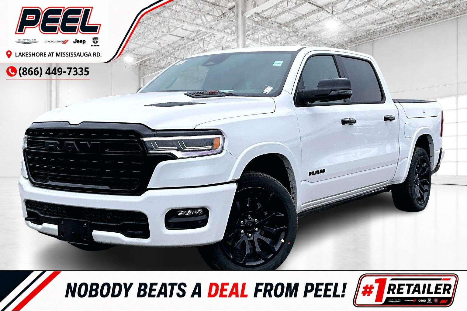White 2026 RAM 1500 Pickup Truck Four-Wheel Drive 8-Speed Automatic