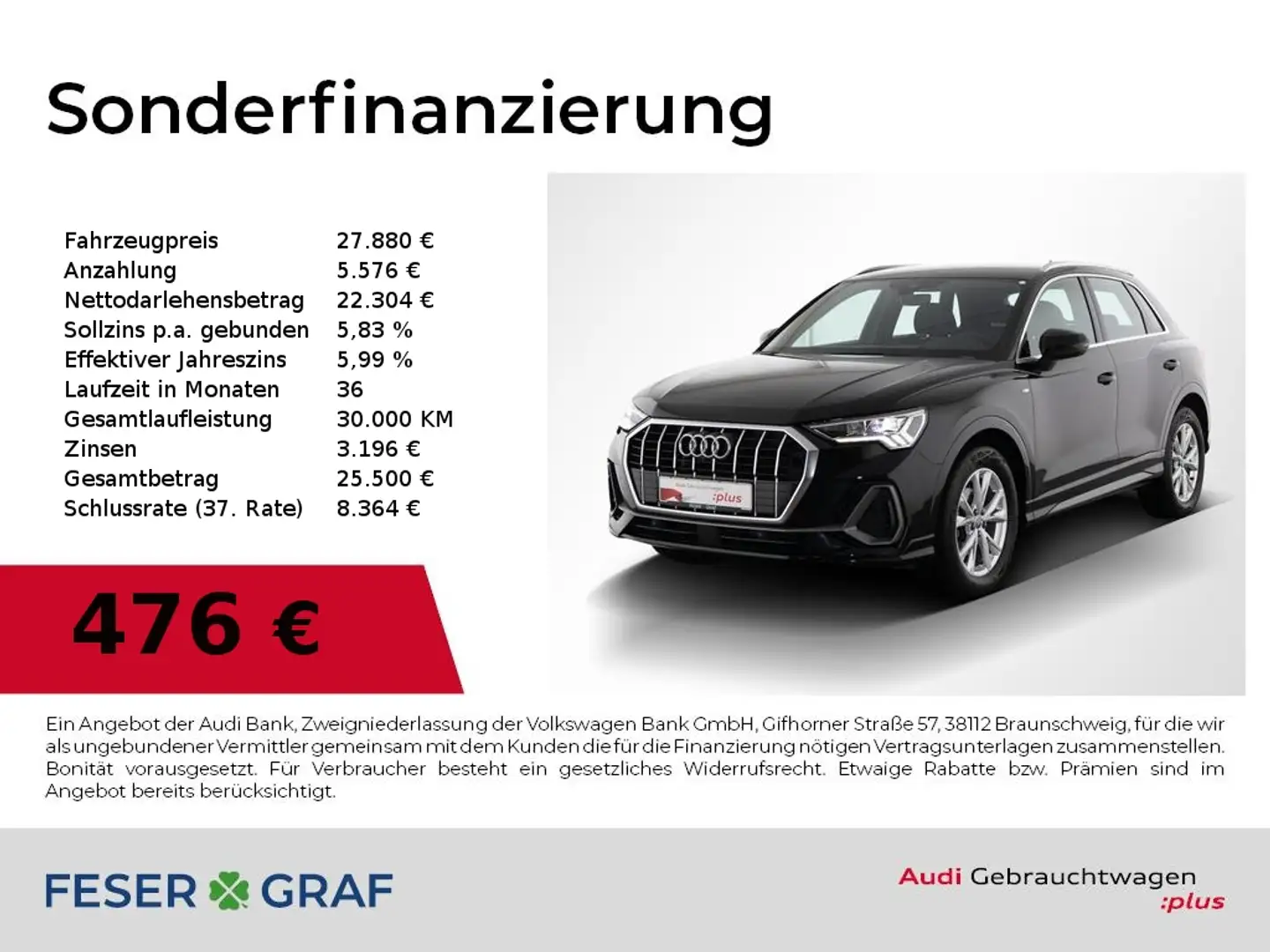 Audi Q3 35 TFSI S line S tronic LED / ACC / Sitzheiz Schwarz - 1