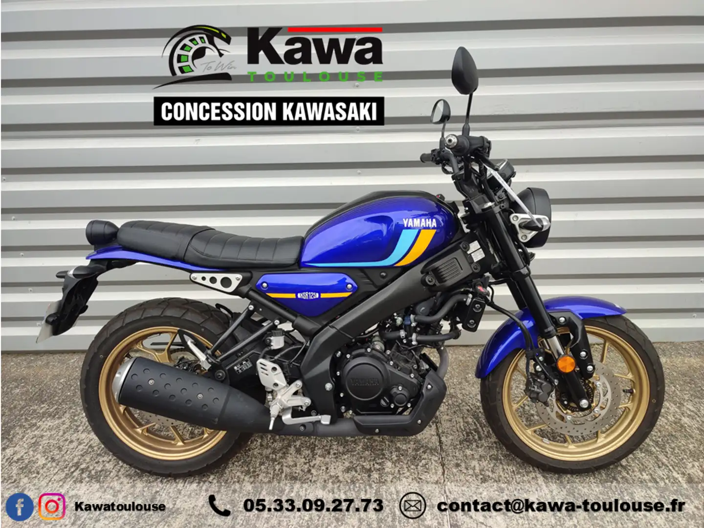 Yamaha XSR 125 Bleu - 1