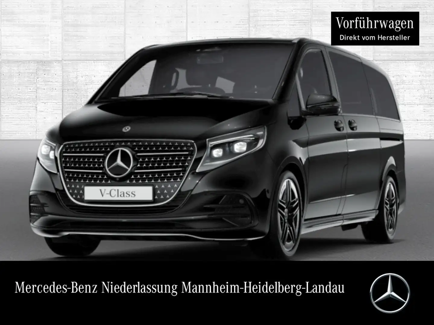 Mercedes-Benz V 300 d Lang AVANTGARDE+AMG+9G+AHK+StandHZ+Navi Schwarz - 1