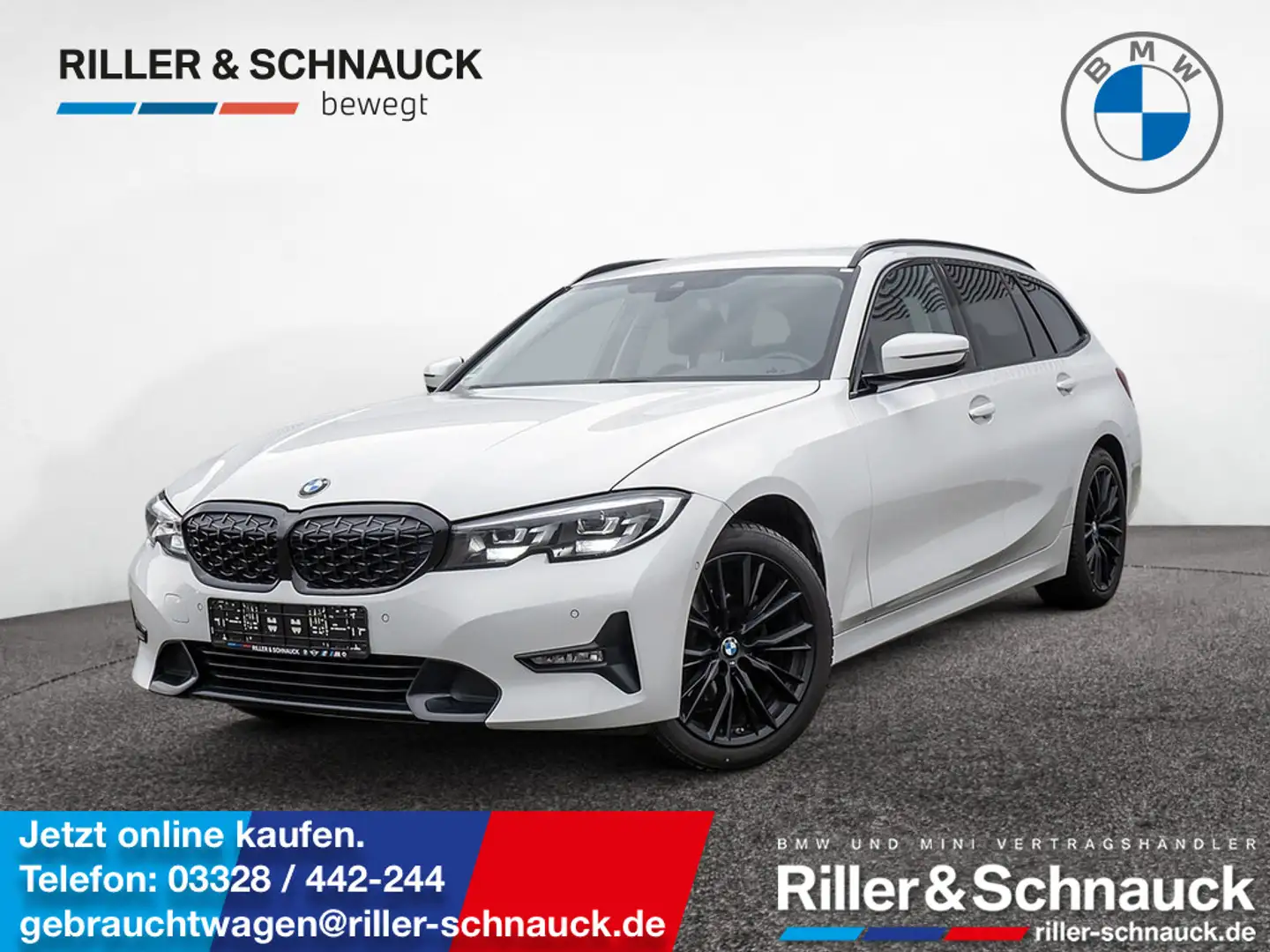 BMW 318 d Touring Sport Line AHK+NAVI-PROF+LEDER+L Weiß - 1