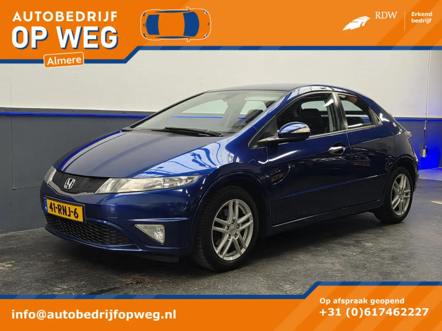 Honda Civic 1.4 Style Mode | Nw APK, Climat & Cruise control Blauw - 1