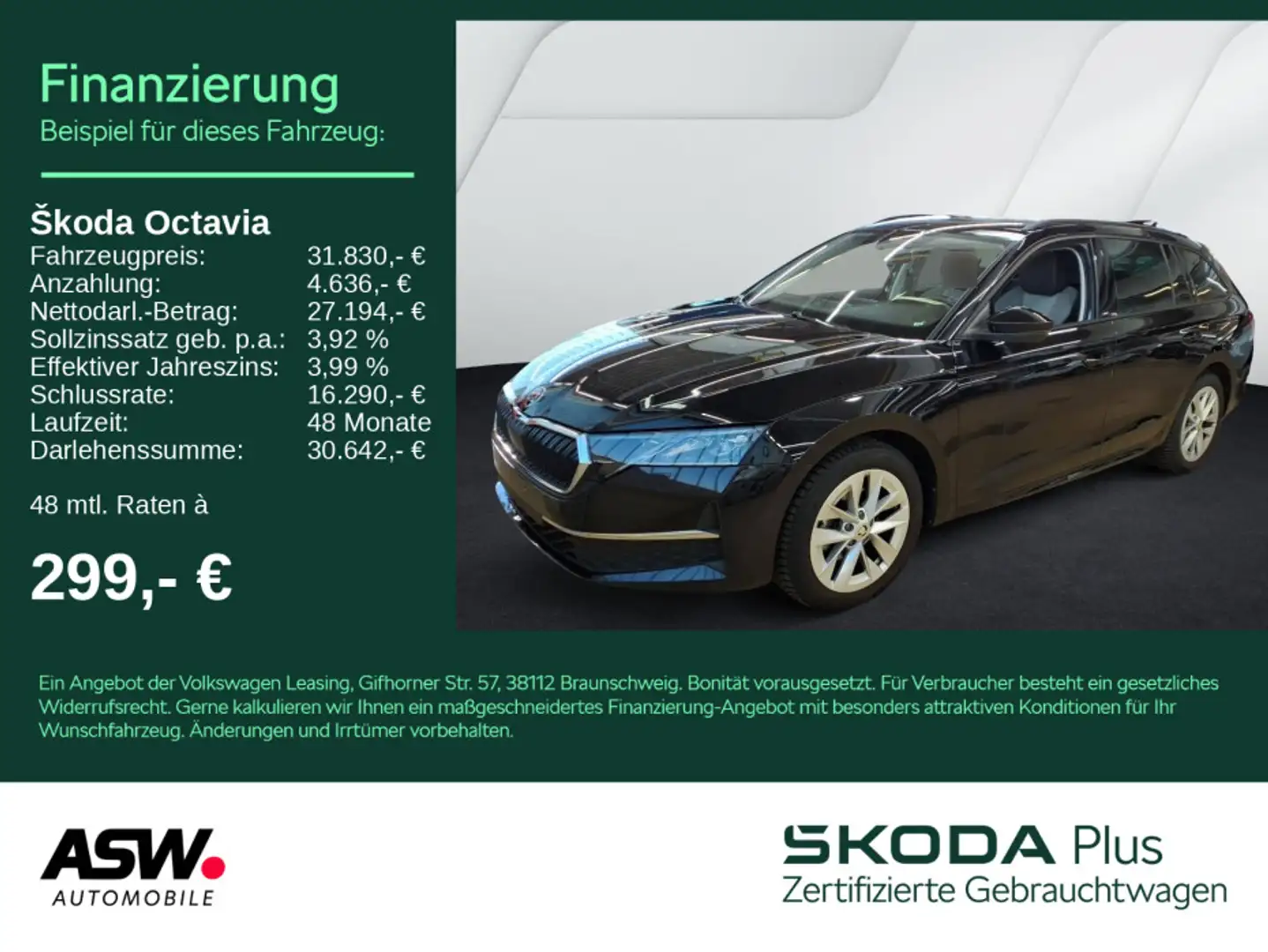 Skoda Octavia Combi Selection 1.5 TSI DSG LED Pano AHK Schwarz - 1