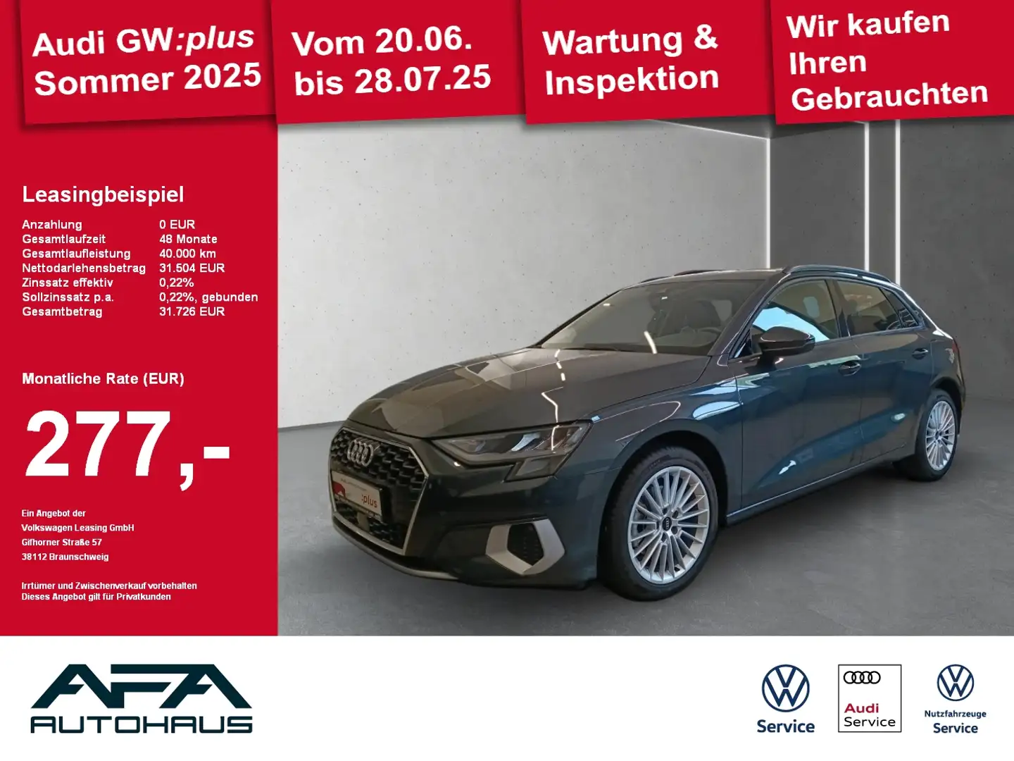 Audi A3 Sportback 35 TFSI Advanced S tronic AHK*Nav+*ACC*S Grau - 1