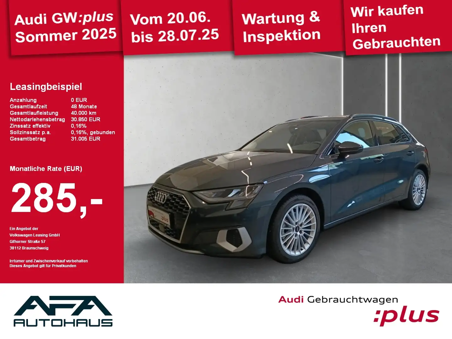 Audi A3 Sportback 35 TFSI Advanced S tronic AHK*Nav+*ACC*S Gris - 1