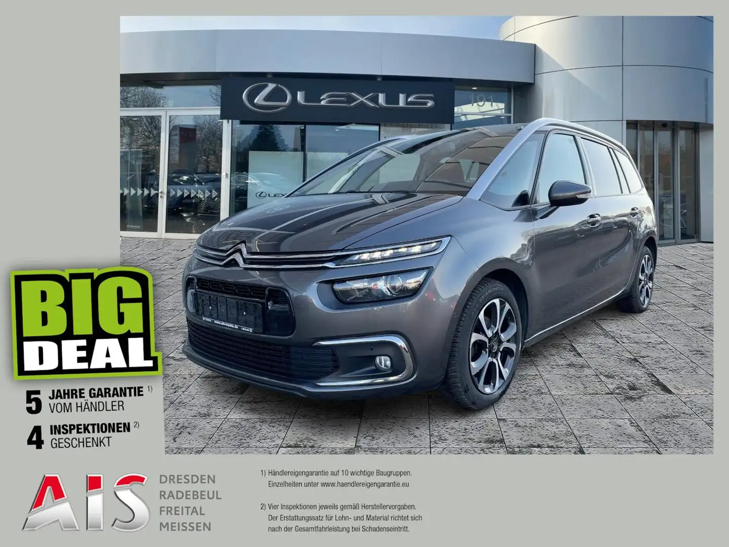 Citroen Grand C4 Picasso /Spacetourer 1.2 AHK*Pano*7Sitz Gris - 1