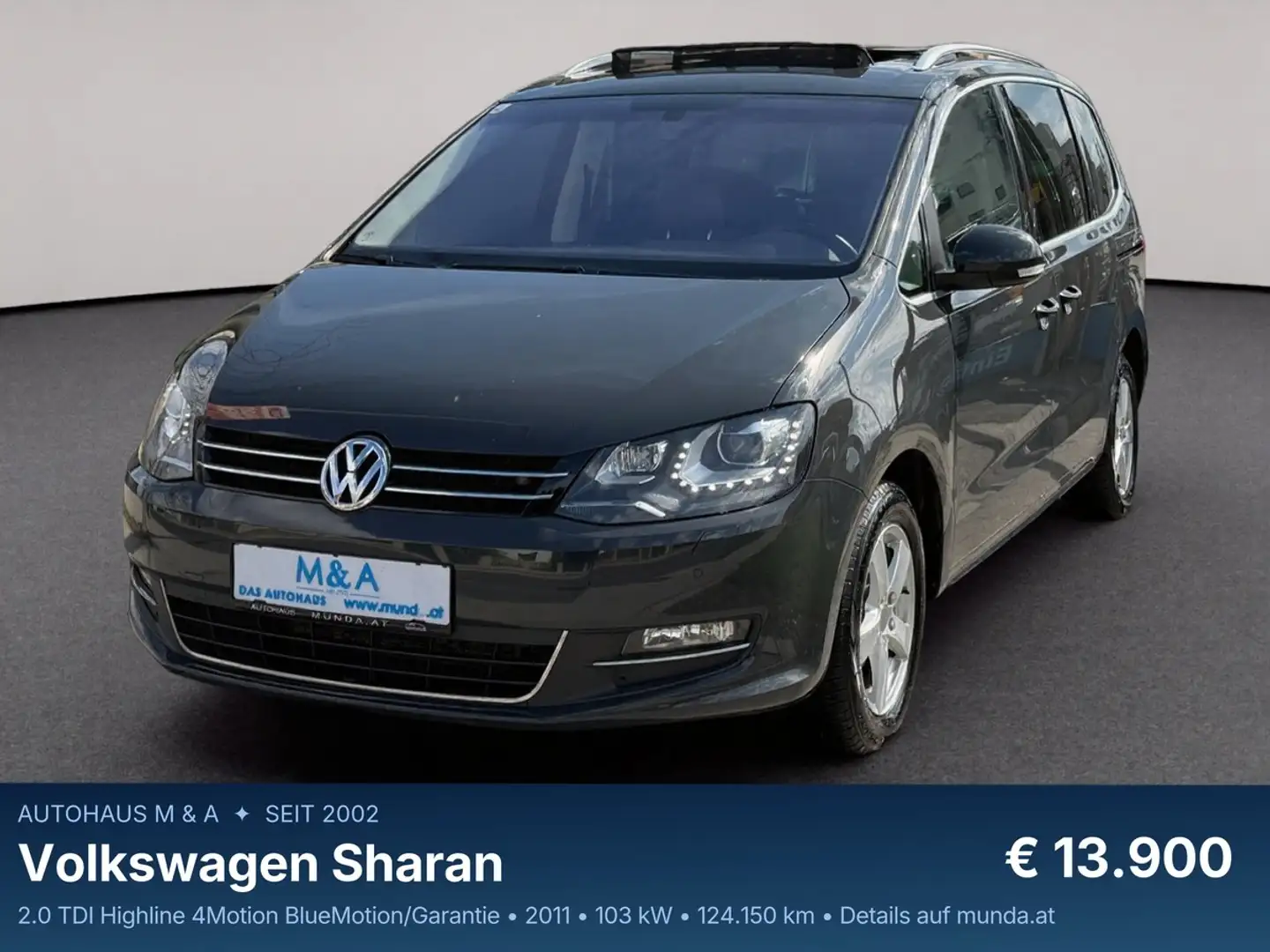 Volkswagen Sharan 2.0 TDI Highline 4Motion BlueMotion/Garantie Grau - 1