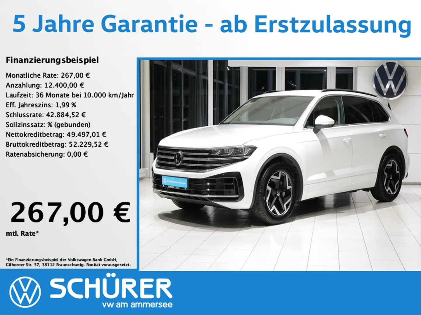 Volkswagen Touareg 3.0TSI Elegance Facelift LUFT AHK Keyless IQ-Li... Alb - 1