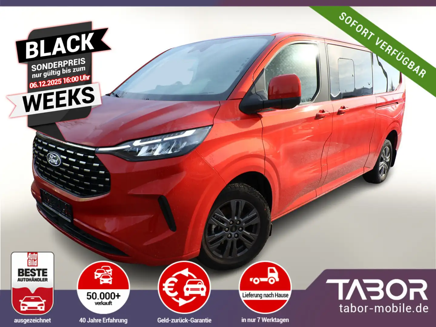 Ford Tourneo Custom Custom TDCi 170 Aut Tit 320L2 UVP-32%* Rot - 1