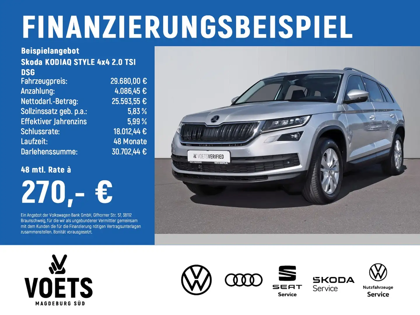 Skoda Kodiaq STYLE 4x4 2.0 TSI DSG LED+NAVI+PANO+AHK Silber - 2