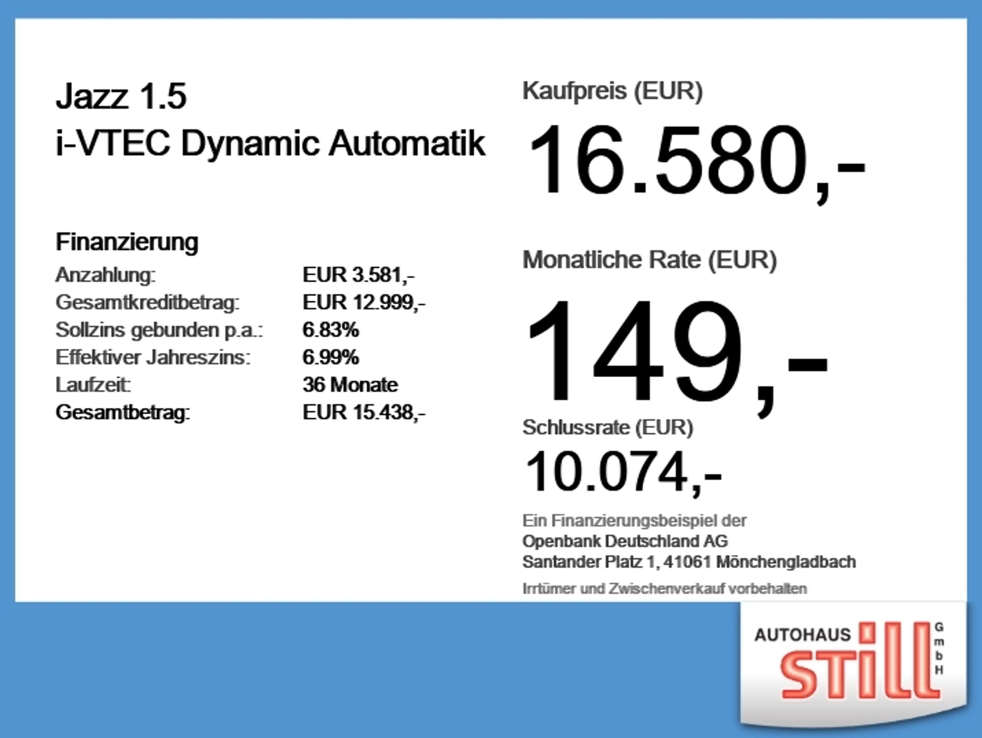Honda Jazz 1.5 i-VTEC Dynamic Automatik LED+SHZ+LM — photo 6