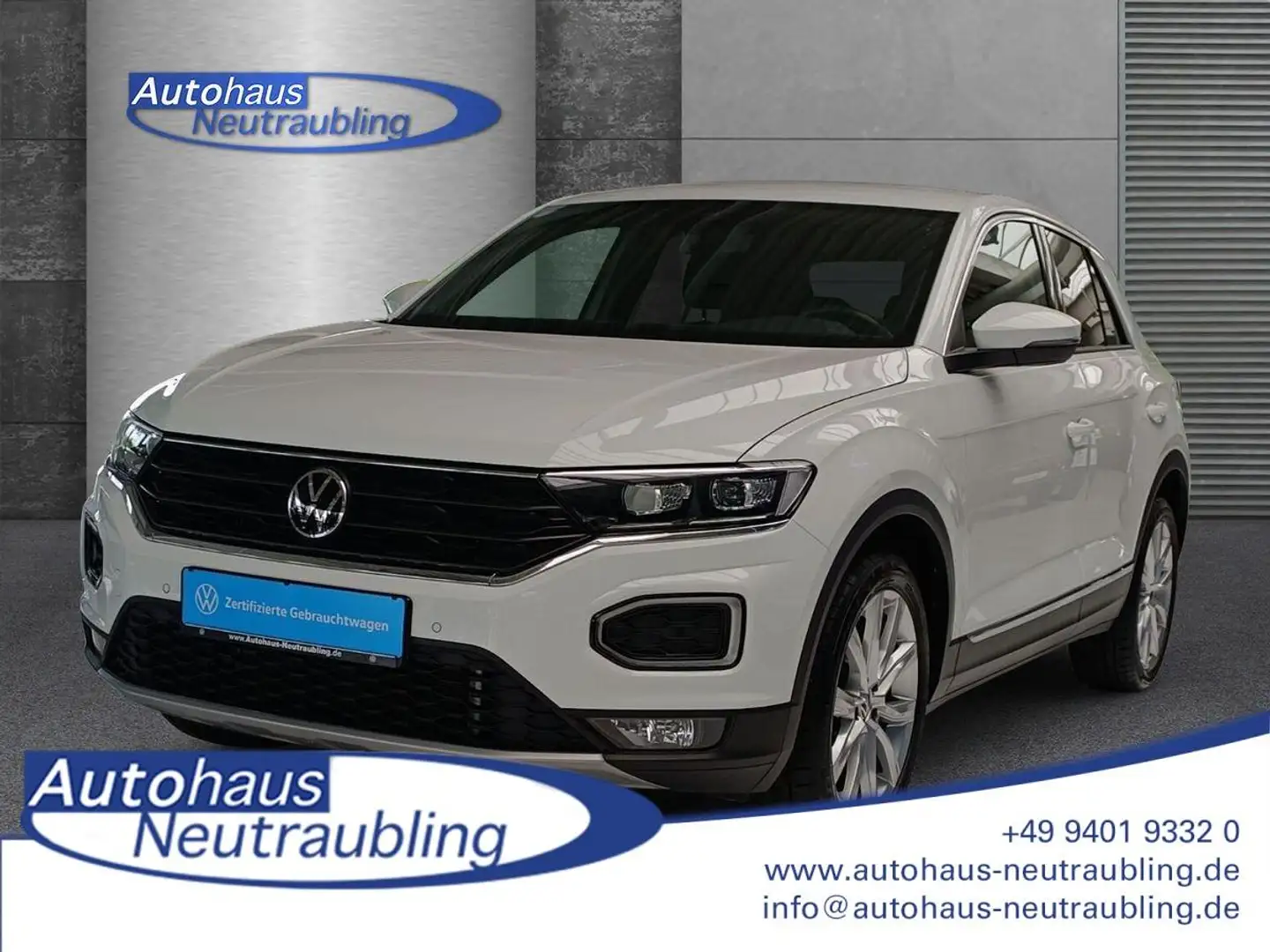 Volkswagen T-Roc 1.5 TSI "SPORT" 150 PS DSG+NAVI+REARVIEW+LED Wit - 1