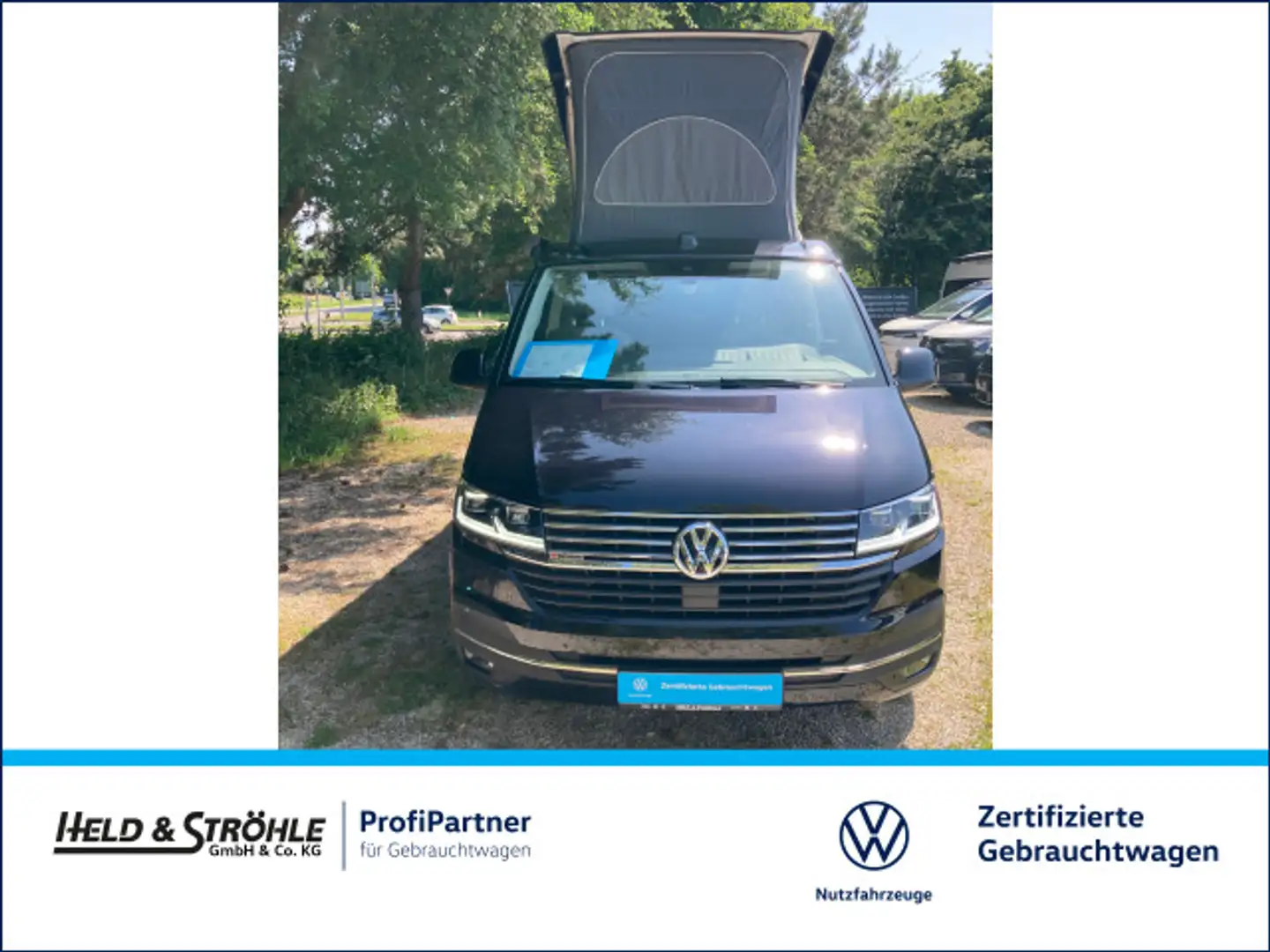 Volkswagen T6.1 California Ocean 2.0 TDI DSG 4M AUFSTELLDAC Zwart - 1