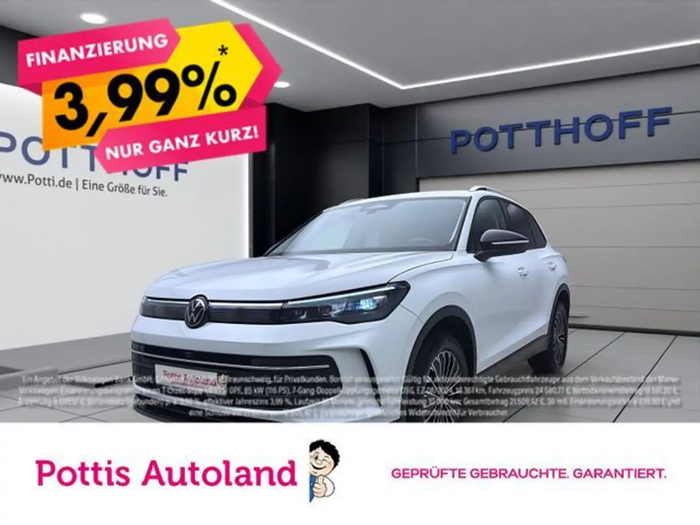 Volkswagen Tiguan 2.0 TDI DSG GOAL AHK NAVI PDC LED+ Weiß - 1