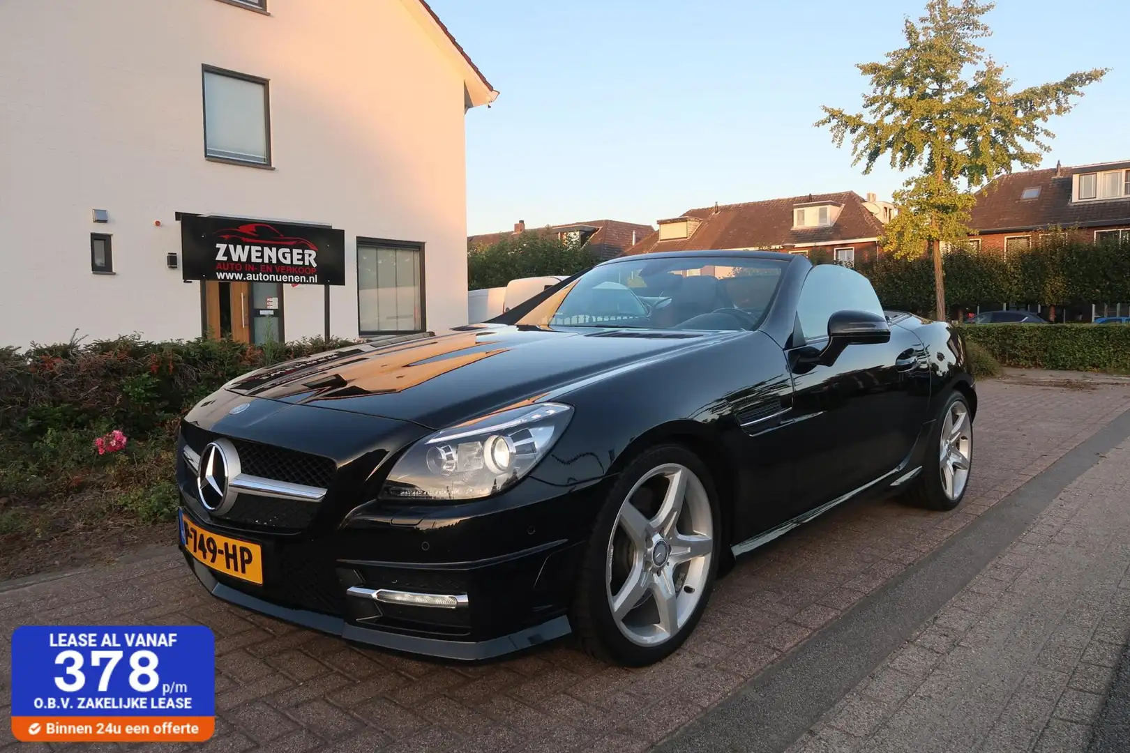 Mercedes-Benz SLK 200 Aut AMG XENON-LED|AIRSCARF|NAVIGATIE|ALARM|PDC|AIR Zwart - 1