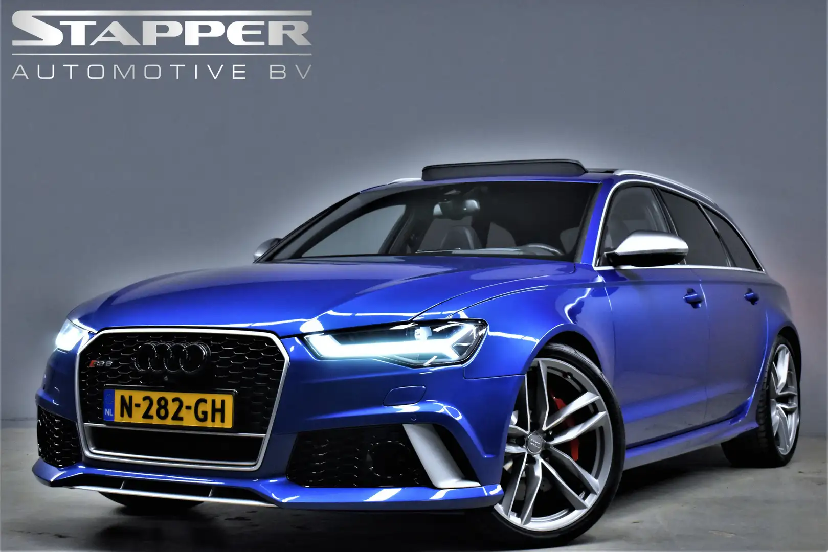Audi RS6 4.0 TFSI 561pk Quattro Miltek/Pano/Head-Up/Carplay Blau - 1