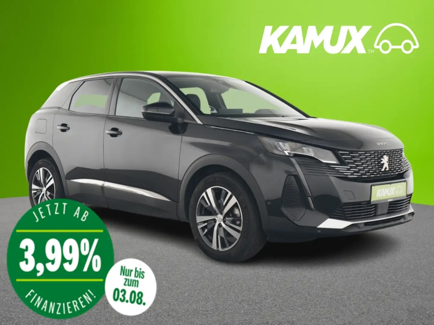 Peugeot 3008 1.2PureTech Aut.AllurePack+LED+NAVI+VIRTUAL Schwarz - 1