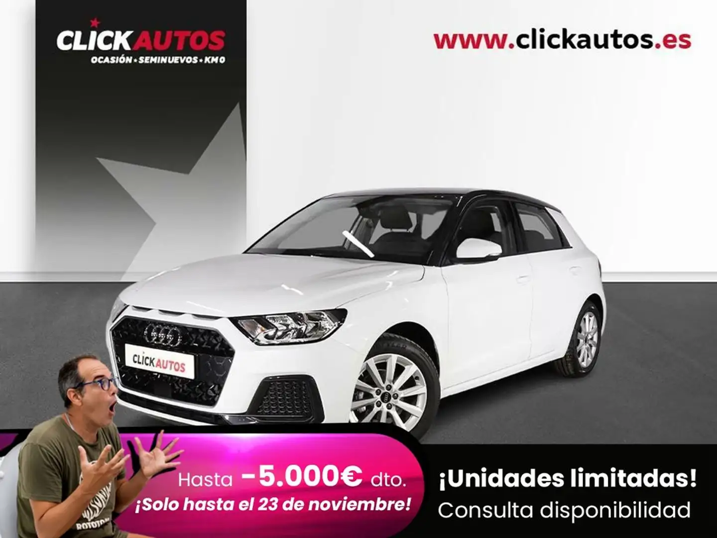 Audi A1 TFSI 110CV Advanced Stronic Blanc - 1