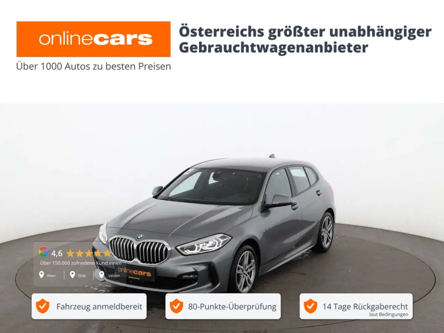 BMW 118 i M-Sport Aut LED NAVI LEDER SITZHZG ASSIST Grau - 1