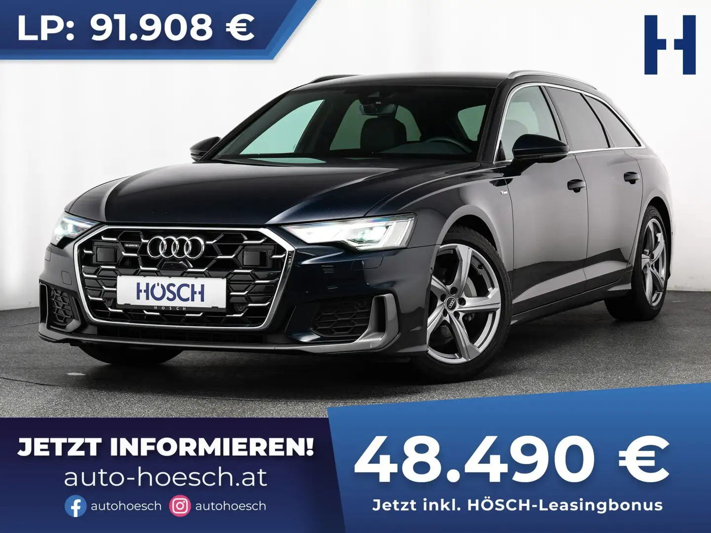 Audi A6 Avant 40 TDI quattro 2xS-Line ALCANTARA STHZ AHK Blau - 1