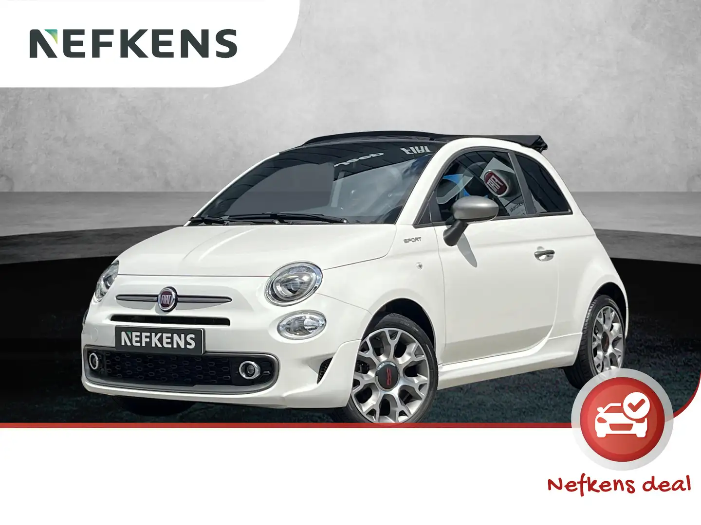 Fiat 500C 1.0 Hybrid Sport Cabrio | 1ste eigenaar | Climate Wit - 1