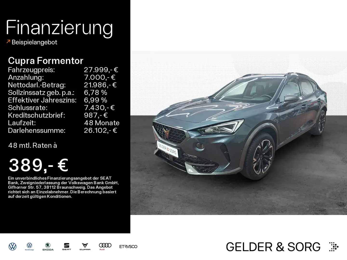 CUPRA Formentor 2.0 TDI*AHK*ACC*NAVI*LED*18Z* Grau - 1