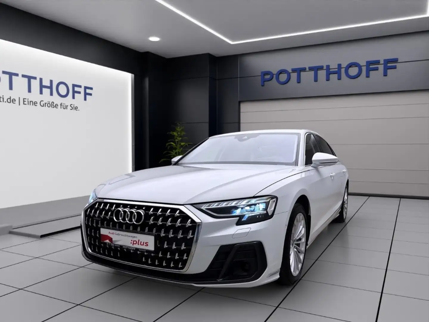 Audi A8 50 TDI Q LANG STANDHZG AHK HD-MATRIX Blanc - 1