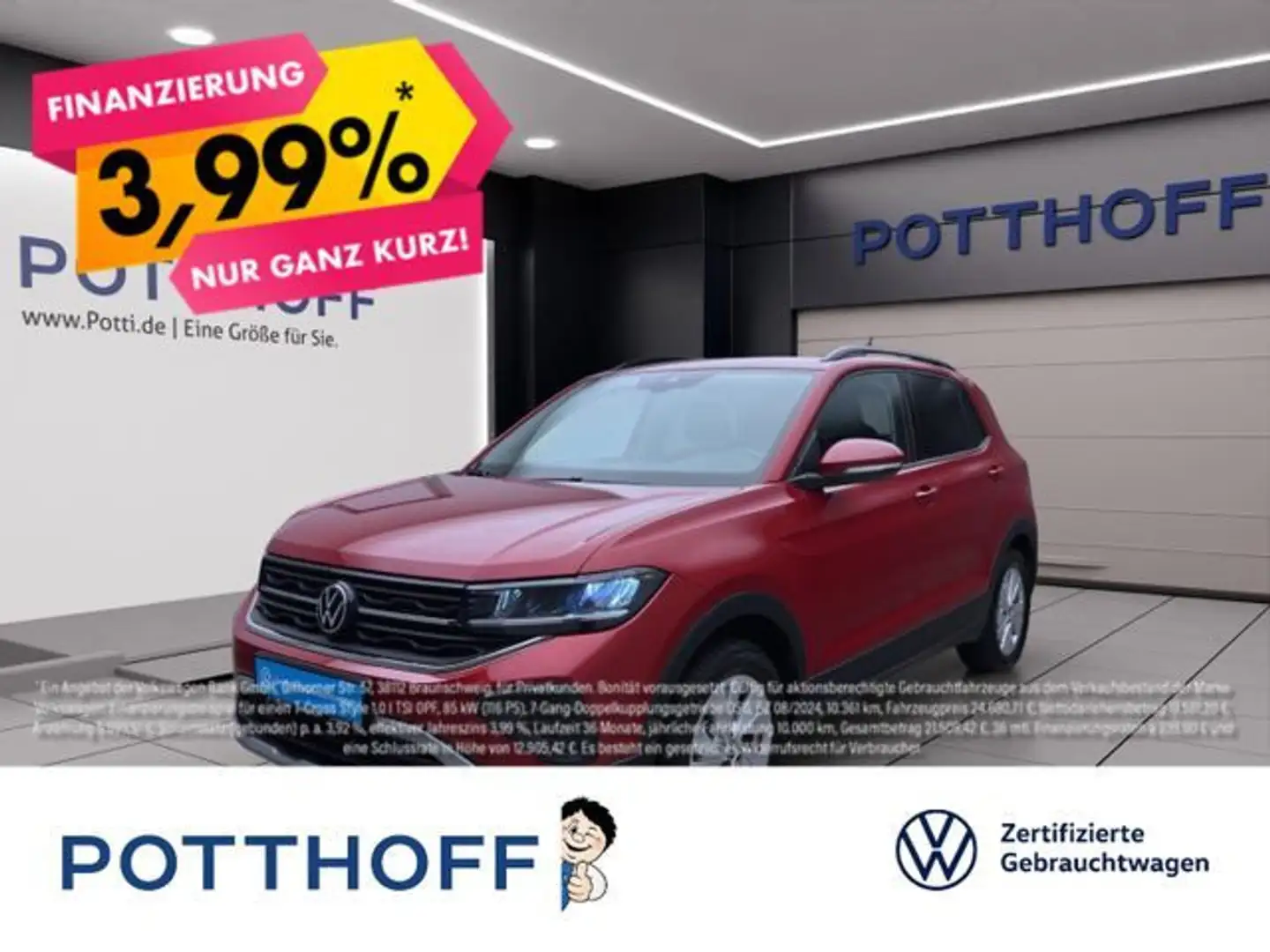Volkswagen T-Cross 1.0 TSI LIFE AHK PDC SITZHZG LED Rot - 1
