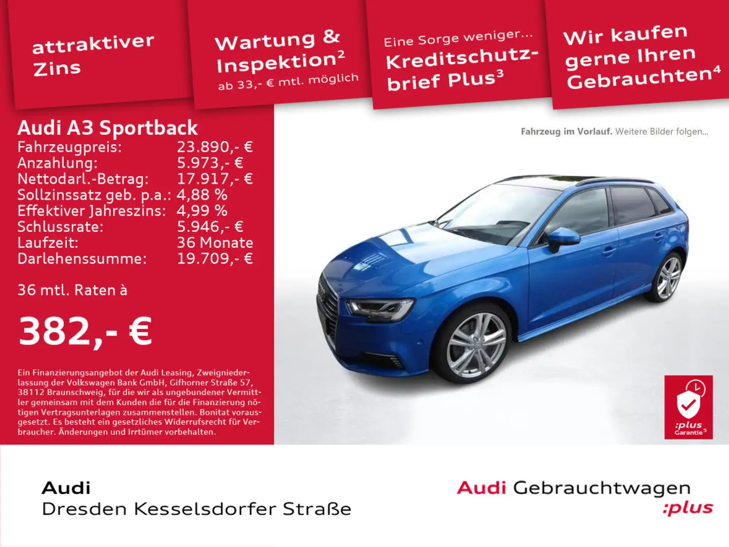 Audi A3 e-tron Sport 40 150(204) kW(PS) S t Blau - 1